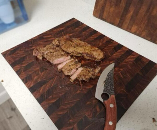 Meat on a cutting board for showcase.