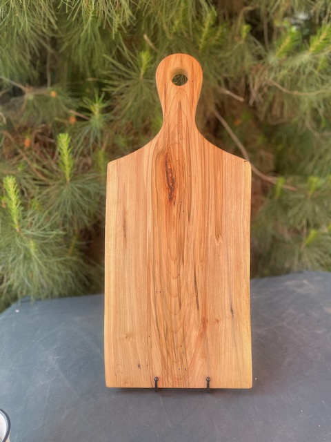 spalted maple charcuterie board w shoulder handle