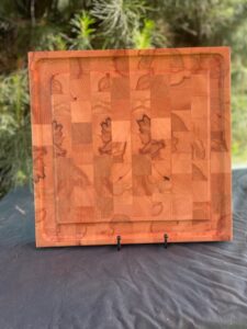 Large Butcher Block cutting board with large groove