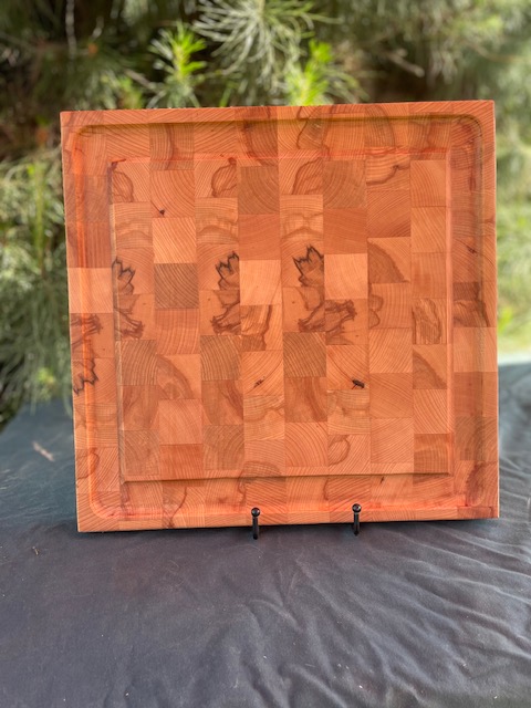 Large Butcher Block cutting board with large groove