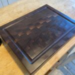 Custom made bulk walnut endgrain cutting board.